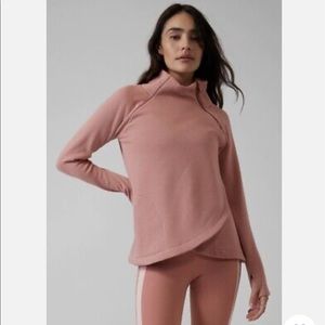 Athlete Cozy Karma Asymmetrical Pullover NWT